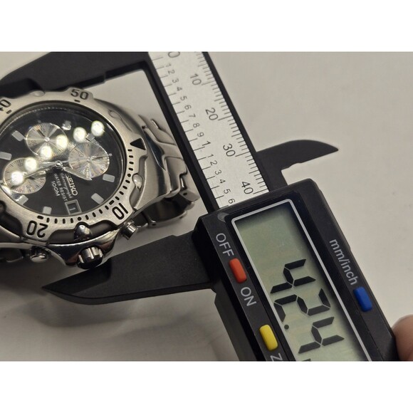 Seiko 7T32-6M49 Stainless Steel 42.5mm Chronograph Alarm Watch. Excellent. - Picture 12 of 15